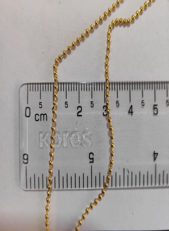The Unique ® Ball Chain for Jewellery Making/Decorating & Craft Work Golden - Pack of 10 mtrs (1.5mm) - Image 4